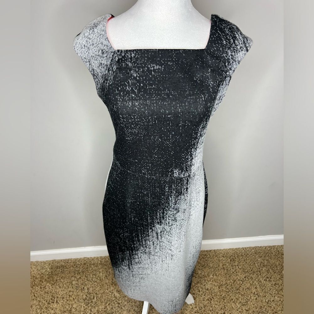 Yoana Baraschi Black Grey Ombre Dress Red Lining